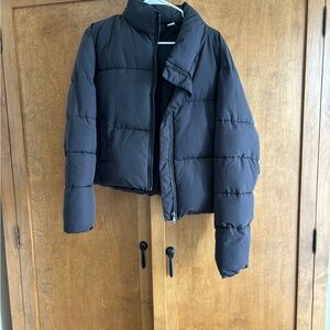Black puffer jacket